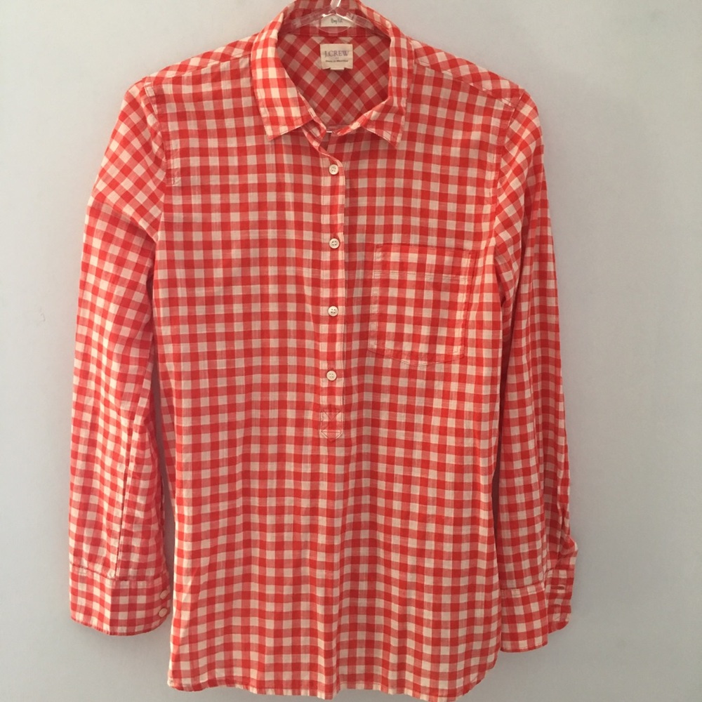 Jcrew gingham tunic top